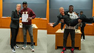 Kamaru Usman and Francis Ngannou graduate from Harvard Business School