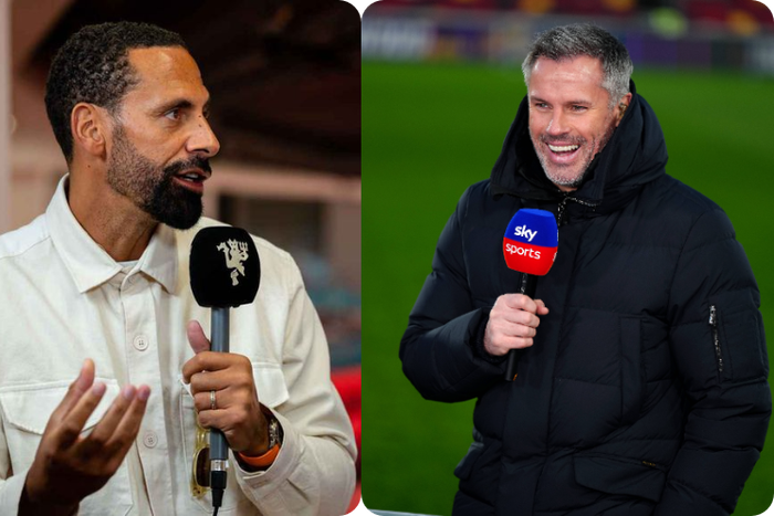Rio Ferdinand and Jamie Carragher faceoff