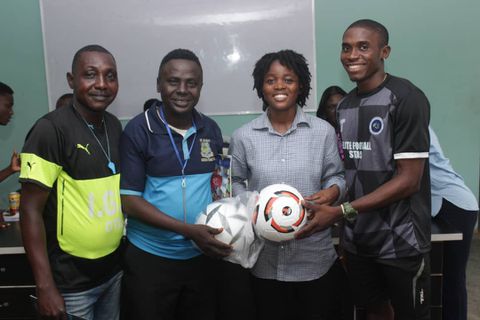 NUGA highest goalscorer visits alma mater, offers 10 students scholarships