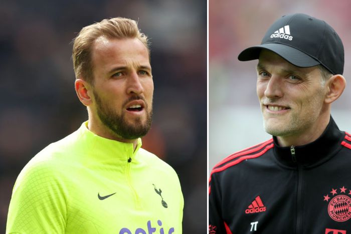 Tottenham striker Harry Kane and Bayern Munich boss Thomas Tuchel