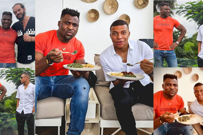 Kylian Mbappe and Francis Ngannou ignore Jollof Rice for Ndole in Cameroon