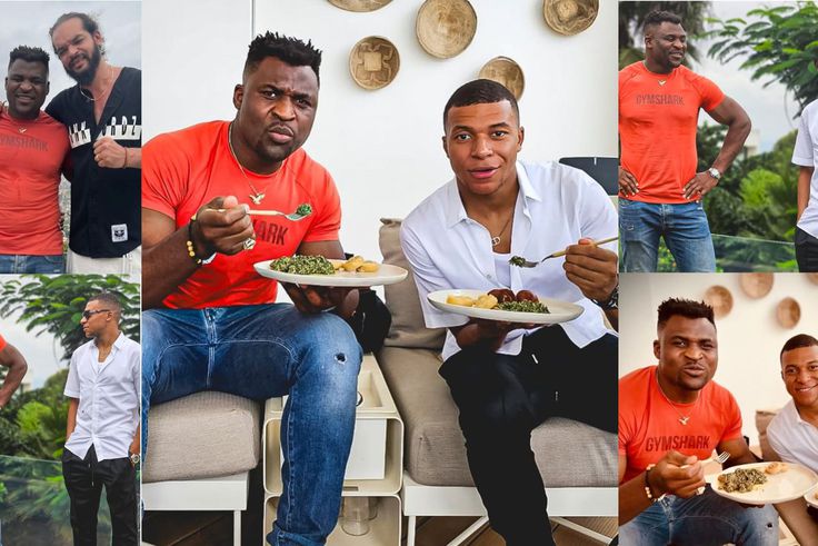 Kylian Mbappe and Francis Ngannou ignore Jollof Rice for Ndole in Cameroon