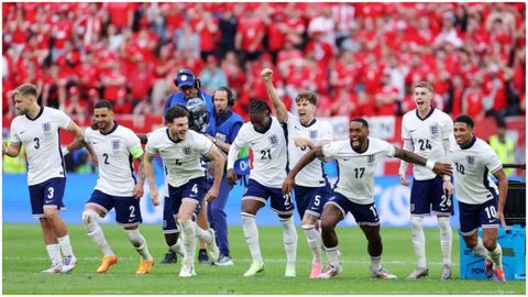 England break shoot-out curse: Win first EURO penalty in 28 years with perfect record as Bukayo Saka redeems himself