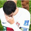 Cristiano Ronaldo of Portugal exits the World Cup in tears as he leaves the field in tears at the end of the game Morocco