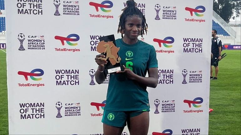 After the Super Falcons defeated Tunisia, CAF picked Esther Okoronkwo over Rinsola Babajide to win the WAFCON Woman of the Match Award.