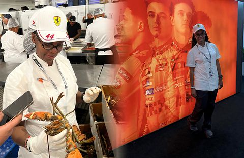 Ex-Arsenal Kenyan Chef Makes More History After Preparing Meal For Sir Lewis Hamilton's Ferrari F1 Team