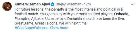 A lot of Nigerian football fans on social media were of the opinion that Head Coach Randy Waldrum already designated Oshoala to take the final spot-kick against England