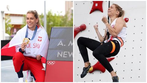 What Polish soldier Aleksandra Miroslaw said after becoming first speed climbing champion in Olympics history