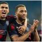 Leon Balogun and Cyriel Dessers after the game.