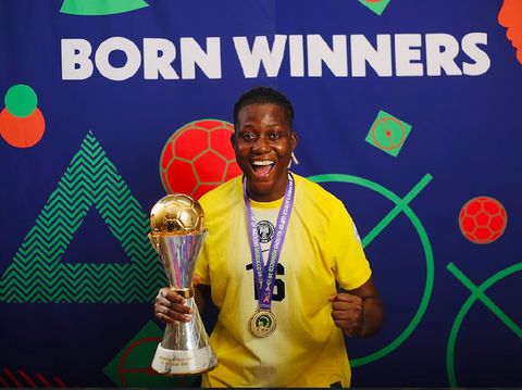 Nigeria's Chiamaka Nnadozie will have to battle Germany’s Ann-Katrin Berger, Spain’s Cata Coll, England’s Hannah Hampton, and the Netherlands’ Daphne van Domselaar for the 2025 Women’s Yachine Trophy.