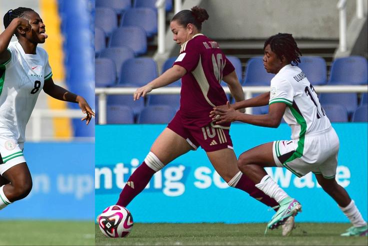 Nigeria's Falconets defeated Venezuela 4-0 to qualify for the knockout stages of the FIFA U-20 Women's World Cup.