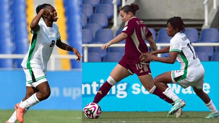 Nigeria's Falconets defeated Venezuela 4-0 to qualify for the knockout stages of the FIFA U-20 Women's World Cup.