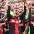 Bayer Leverkusen players celebrating with the Meisterchale || Image credit: Imago