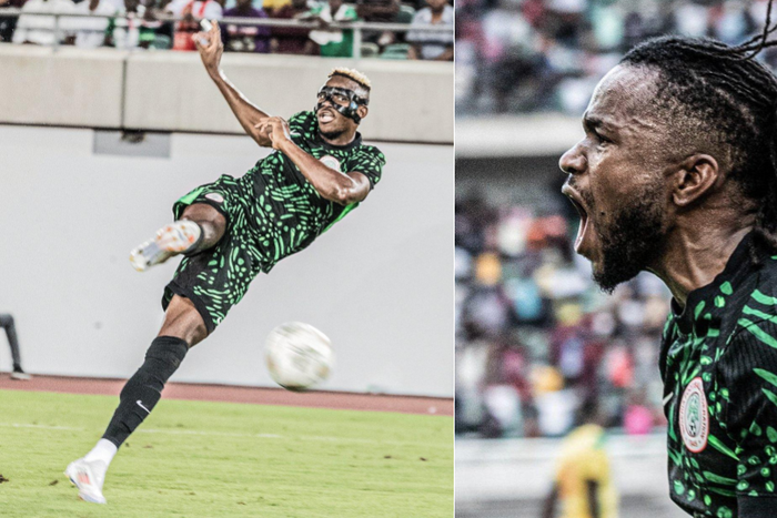 Victor Osimhen and Ademola Lookman helped the Super Eagles beat Benin Republic || Image credit: ESPN AFRICA