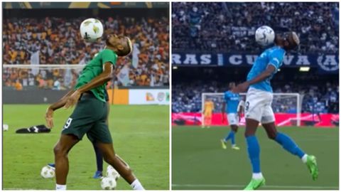 Nigeria vs Benin: Victor Osimhen recreates magical chest control in Super Eagles training