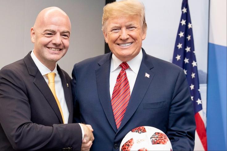 FIFA President Gianni Infantino congratulates Donald Trump on US election victory