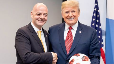 FIFA President Gianni Infantino congratulates Donald Trump on US election victory