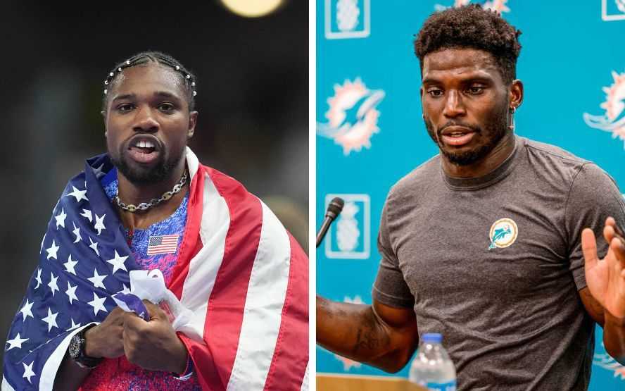 Warning shots fired at Tyreek Hill as Noah Lyles beats You Tube star in ...