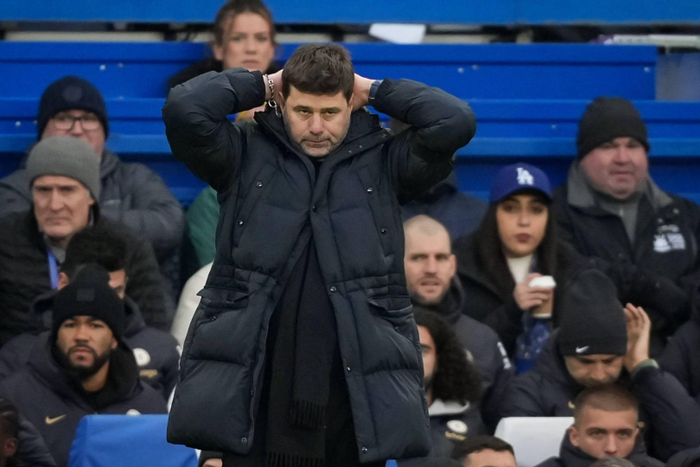 Chelsea manager Mauricio Pochettino during the Premier League match || Image credit: Imago