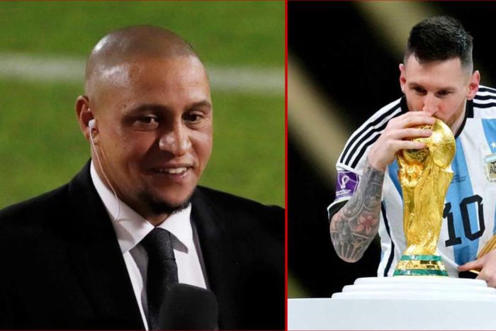 Brazil legend Roberto Carlos and Argentina Legend Lionel Messi