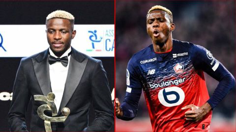 Victor Osimhen: French club Lille celebrate Super Eagles striker for winning Serie A award
