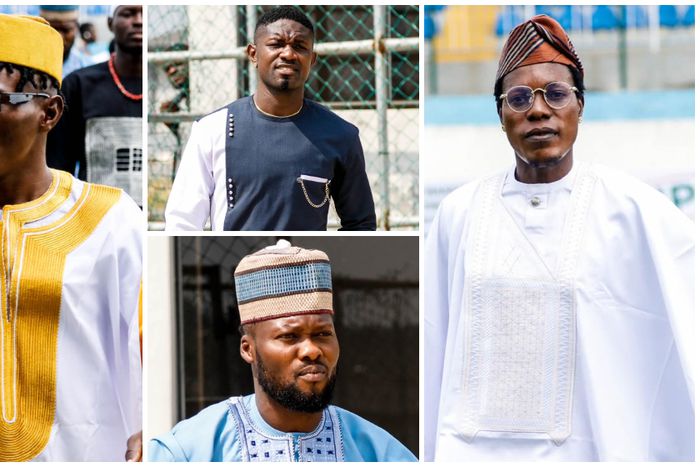 The fashionable Remo Stars players arriving for the game against Sunshine Stars.