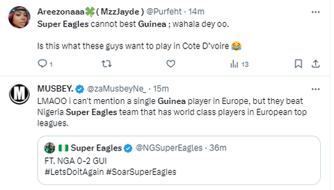 After a friendly defeat to Guinea, which follows Lesotho and Zimbabwe draws, Nigerians have given up on Super Eagles AFCON hopes.