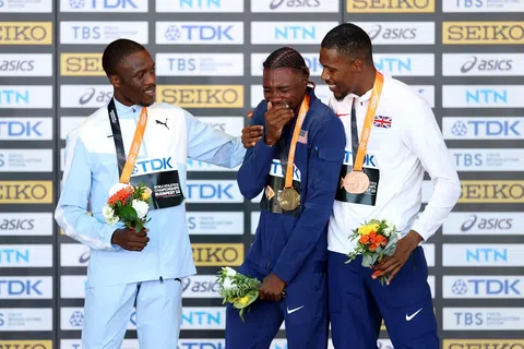 'I would have fallen on my knees if Zharnel didn't hug me' - When Noah Lyles burst into tears at 100m World Championships medal ceremony