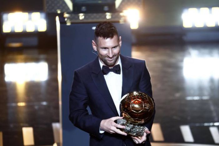 Lionel Messi with the Ballon d'Or || Image credit: Imago