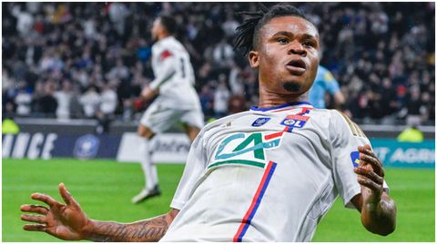 Gift Orban celebrates Nigeria's amapiano derby win with first goal for Lyon