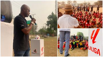 [PHOTOS]: Super Eagles legend and LALIGA Talks inspire next generation in Lagos