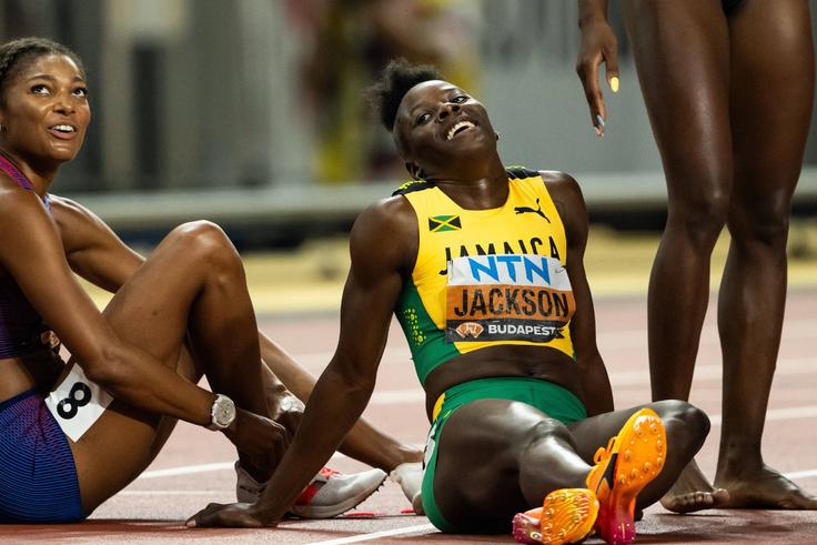 Shericka Jackson in trouble after US rival locks Paris Olympics target