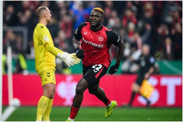 Victor Boniface of Leverkusen