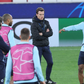 Scott Parker and Raphael Onyedika in training
