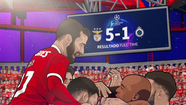 Benfica set some impressive records in the UCL win over Club Brugge.