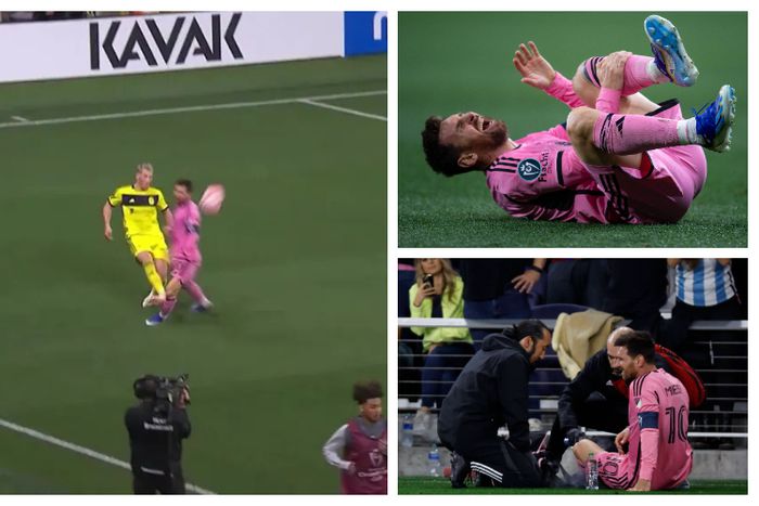 Lionel Messi narrowly escapes horrific injury