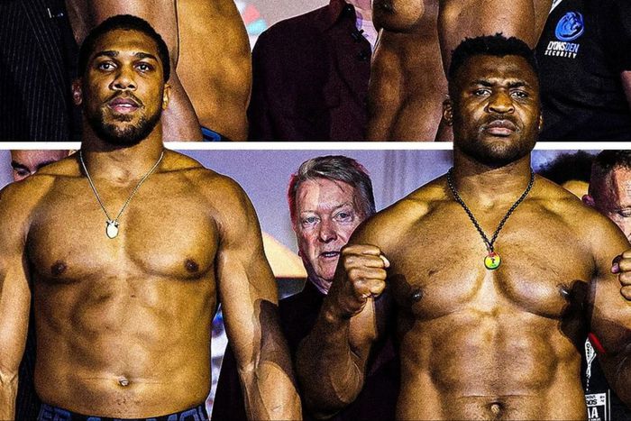 Francis Ngannou will weigh 20 pounds more than Anthony Joshua when they fight in Saudi Arabia.