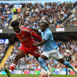 Ola Aina of Nottingham Forest battles with Jeremy Doku of Manchester City during the Premier League match between Manchester City and Nottingham || Image credit: Imago