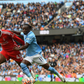 Ola Aina of Nottingham Forest battles with Jeremy Doku of Manchester City during the Premier League match between Manchester City and Nottingham || Image credit: Imago