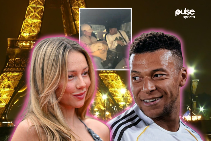 Kylian Mbappe is in love: Madrid star and actress Ester Esposito spotted leaving hotel together days after kissing photo went viral