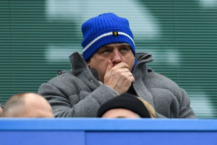 Todd Boehly at Stamford Bridge for the Chelsea game vs Leeds United.
