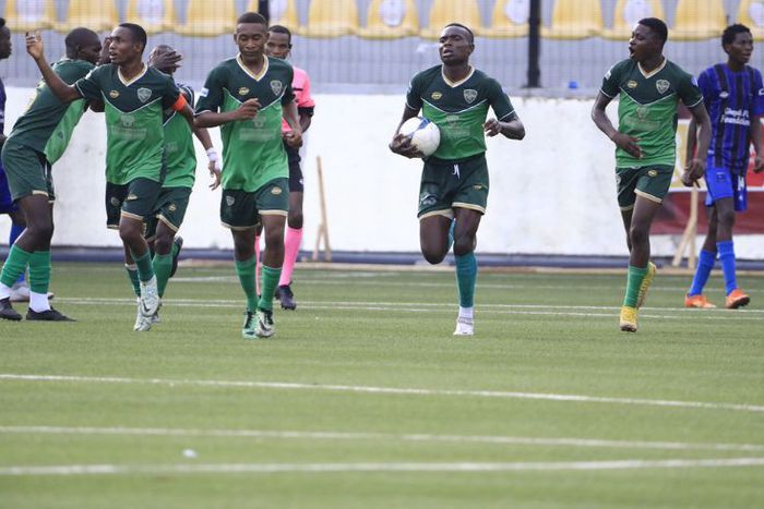 The Valiant winners celebrate the decisive equaliser.