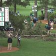Trees knocked down during the day 2 of the 2023 Masters golf tournament at the Augusta.