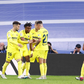 Chukwueze and his teammate celebrate his goal against Real Madrid