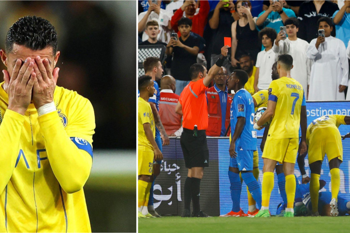 Cristiano Ronaldo saw red in Al-Hilal vs Al-Nassr || Image credit: Imago