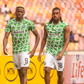 : Bright Osayi-Samuel, Victor Osimhen and Alex Iwobi of Nigeria during the 2023 Africa Cup of Nations qualifiers between Nigeria and Guinea Bissau at Abuja Stadium on March 24, 2023 in Abuja, Nigeria. Photo by Victor ihechi Oguegbe