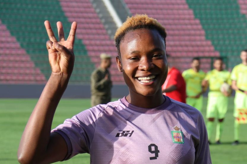 Kenyan forward on cloud nine after netting hattrick against Wydad