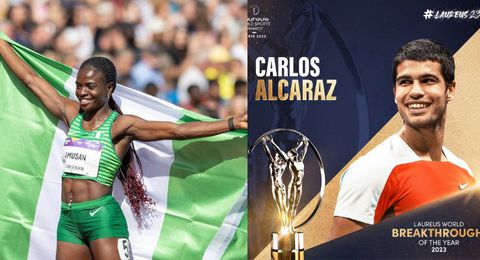 Tobi Amusan loses Laureus World Breakthrough of the Year to Tennis youngster Carlos Alcaraz