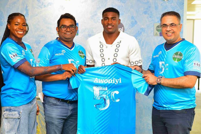 Super Eagles of Nigeria star Taiwo Awoniyi turns Dettol Ambassador.