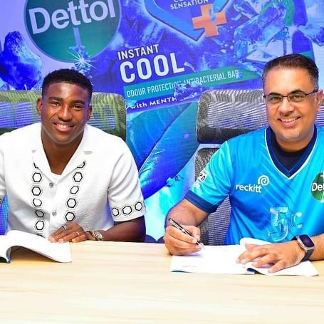 Super Eagles of Nigeria star Taiwo Awoniyi turns Dettol Ambassador.